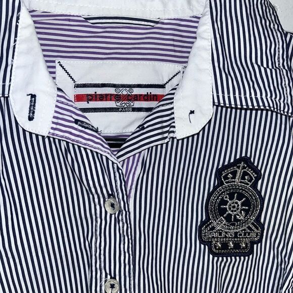 Pierre Cardin striped sailing club button down shirt - Picture 3 of 4